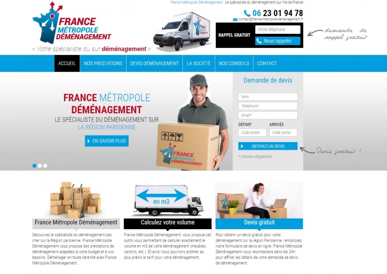 Lancement du tout nouveau site web pour France Métropole Déménagement