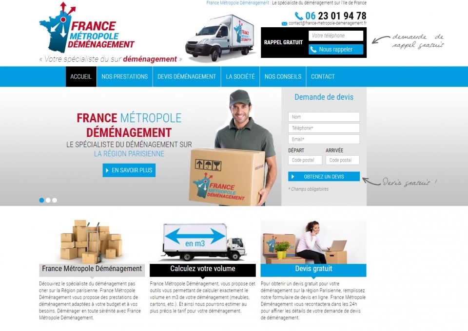Lancement du tout nouveau site web pour France Metropole Demenagement
